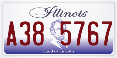 IL license plate A385767