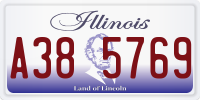 IL license plate A385769