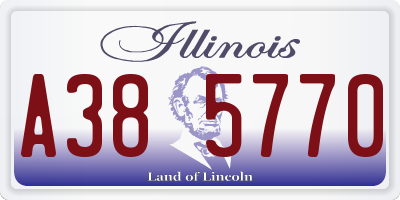 IL license plate A385770