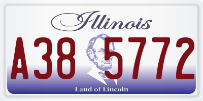 IL license plate A385772