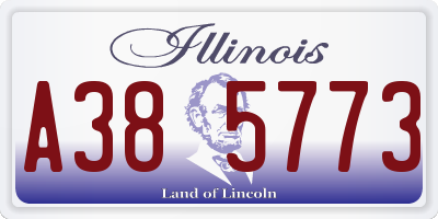 IL license plate A385773