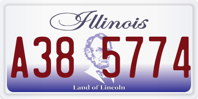 IL license plate A385774
