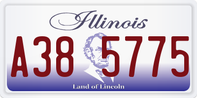 IL license plate A385775