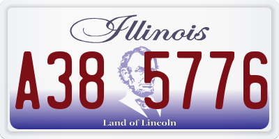 IL license plate A385776