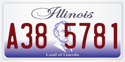 IL license plate A385781