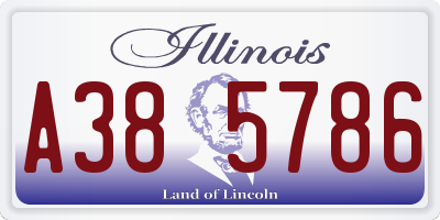 IL license plate A385786