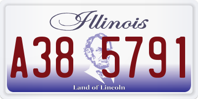 IL license plate A385791
