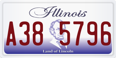 IL license plate A385796