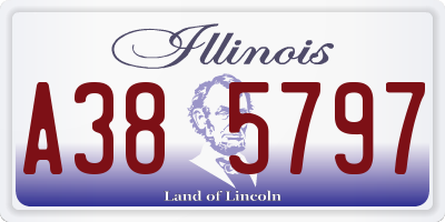 IL license plate A385797