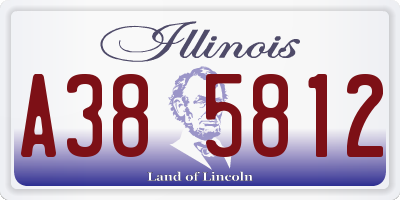 IL license plate A385812