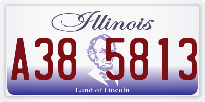 IL license plate A385813