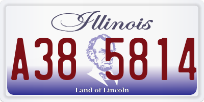 IL license plate A385814