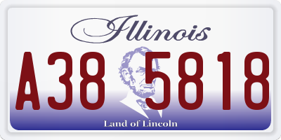 IL license plate A385818