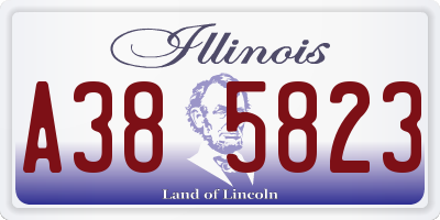 IL license plate A385823