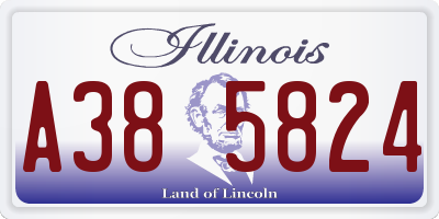 IL license plate A385824