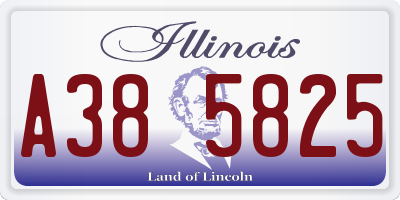 IL license plate A385825