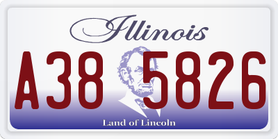 IL license plate A385826