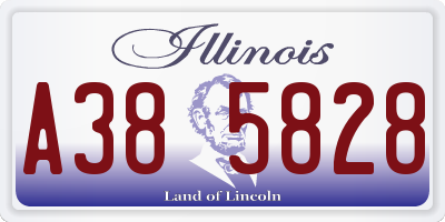 IL license plate A385828