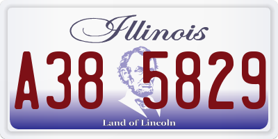 IL license plate A385829