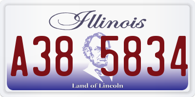 IL license plate A385834