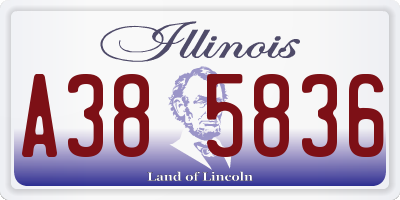 IL license plate A385836