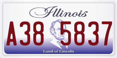 IL license plate A385837