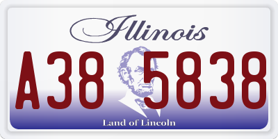 IL license plate A385838