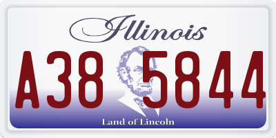 IL license plate A385844