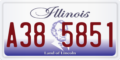 IL license plate A385851