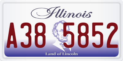 IL license plate A385852