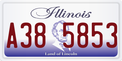 IL license plate A385853