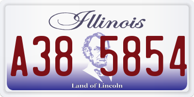 IL license plate A385854
