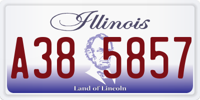 IL license plate A385857