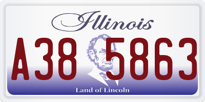 IL license plate A385863