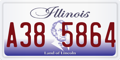 IL license plate A385864
