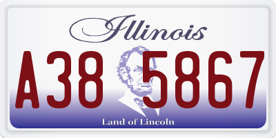 IL license plate A385867
