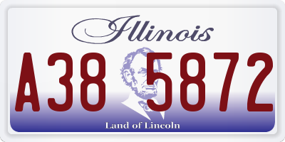 IL license plate A385872