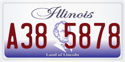 IL license plate A385878