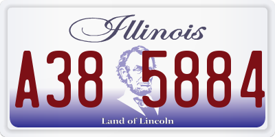 IL license plate A385884