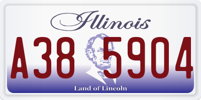 IL license plate A385904