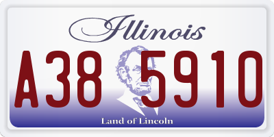 IL license plate A385910