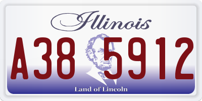 IL license plate A385912