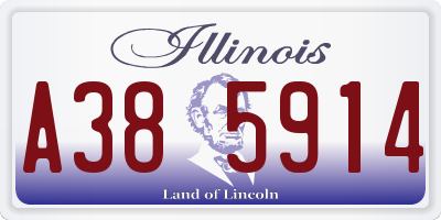 IL license plate A385914