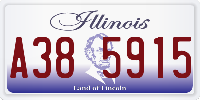 IL license plate A385915