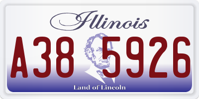 IL license plate A385926