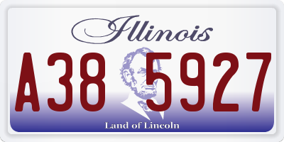 IL license plate A385927