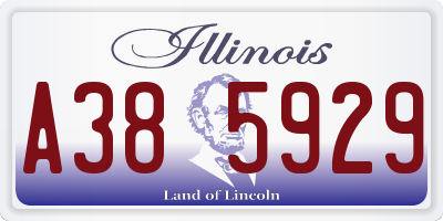 IL license plate A385929