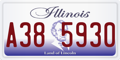 IL license plate A385930
