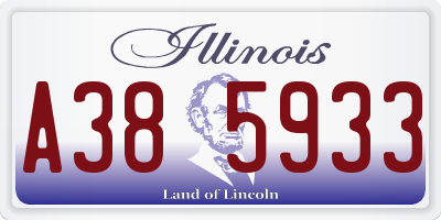 IL license plate A385933