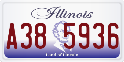 IL license plate A385936